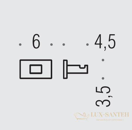 крючок colombo design look lc27.vm, vintage matt