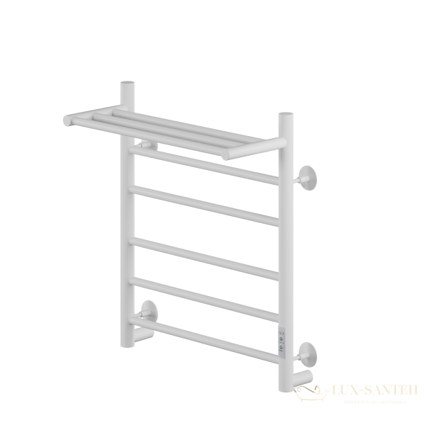 полотенцесушитель электрический кабельный ника way-2 60/50 с полкой ral9016 белый матовый u