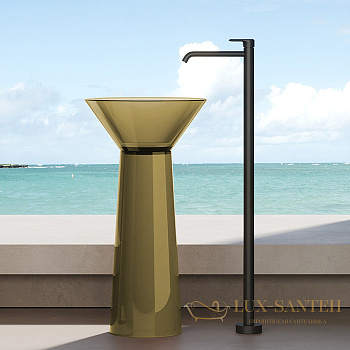 раковина напольная dea design pedestal basin, dd2022 480 r6, glasstech, d480хh900 мм, classic green