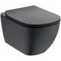 сиденье ideal standard tesi t3527v3 для унитаза с микролифтом, черный матовый