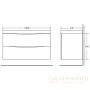 тумба под раковину belbagno marino marino-1000-2c-so-rg-p 100 см подвесная, rovere grigio