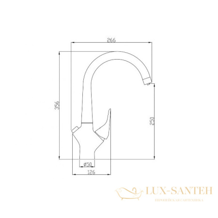 смеситель zorg steel hammer sh815blackbr для кухни, черный