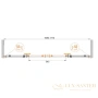 шторка для ванны cezares eco-vf-2 eco-o-vf-2-170/145-p-cr 170 см, стекло рифленое