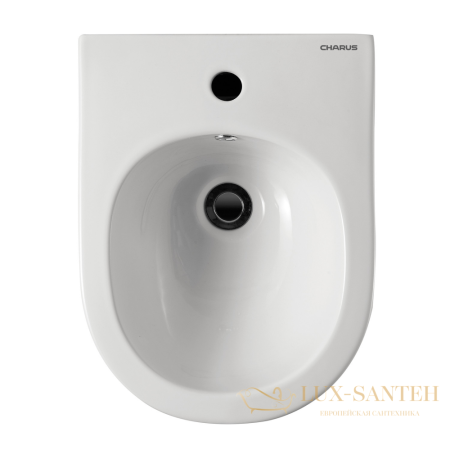 биде подвесное charus canberra bd700-141w, с 1 отверстием под смеситель, белый глянцевый