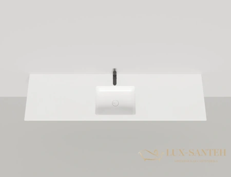 раковина salini onda 1402203m s-stone 200.3x50 см, белый