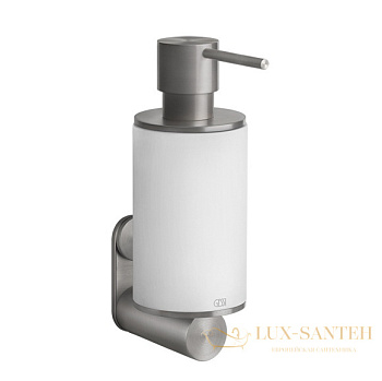 дозатор gessi 316 accessories 54713.239 подвесной, steel brushed/белый
