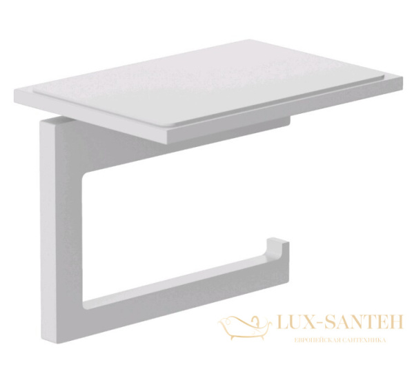 держатель для туалетной бумаги с полкой для телефона  kludi vela c, 3197153, белый матовый