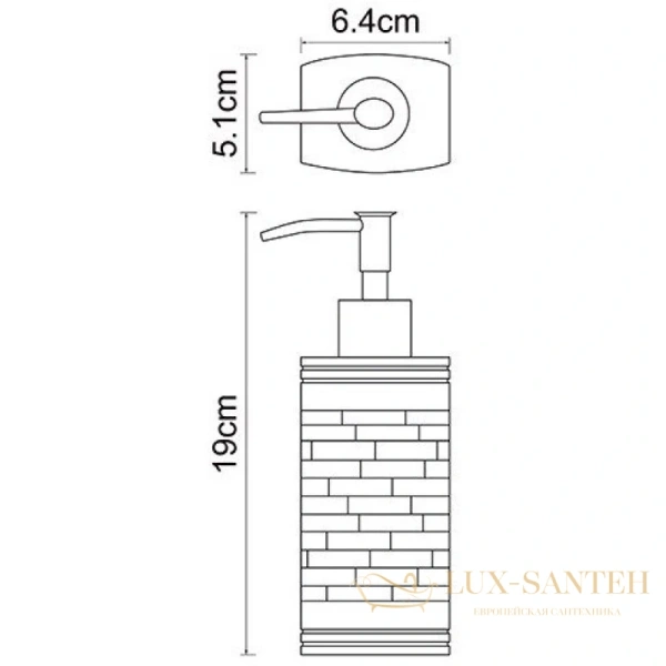дозатор wasserkraft main k-4799 240 мл, хром/белый