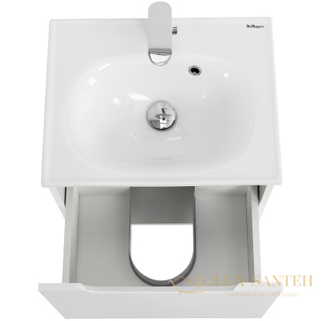 тумба под раковину belbagno etna etna-500-1c-so-bl-p 50 см подвесная, bianco lucido