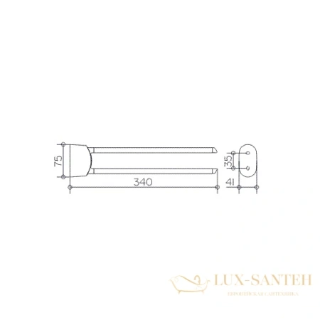 полотенцедержатель 340 мм keuco elegance 11620010000