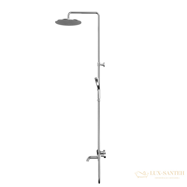 термостатическая система для ванны наружного монтажа whitecross y y1234topnib, брашированный никель