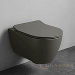 Унитаз Scarabeo Moon BIOKER 5520/CL 37 BK, подвесной безободковый без креплений и сиденья, Lava