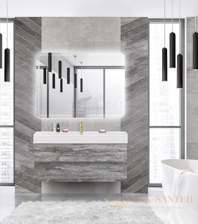 тумба под раковину cezares molveno 46 molveno 46-120-2c-so-lg 120 см подвесная, legno grigio