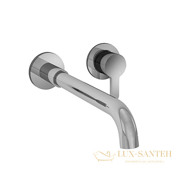 смеситель для раковины встраиваемый fantini icona classic, 53 02 r413b, без донного клапана, излив 210мм (наружняя часть), хром