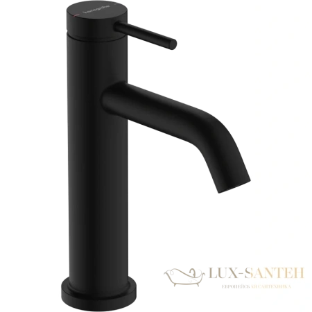смеситель для раковины hansgrohe tecturis s 73310670 с донным клапаном, черный матовый