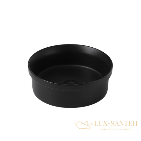 раковина накладная abber bequem ac2103mb, 40х40 см, черный матовый