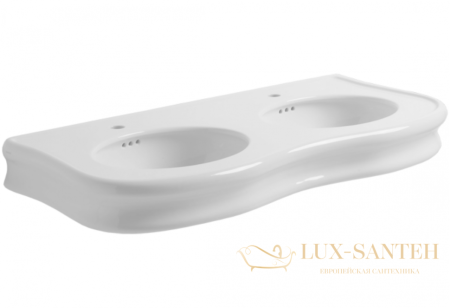 раковина двойная simas lante la12bi*1 120x54 см, белый