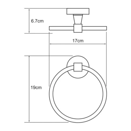 полотенцедержатель-кольцо wasserkraft isen k-4060, хром