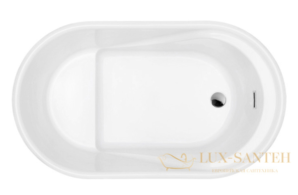 ванна акриловая свободностоящая abber ab9277, белый глянцевый