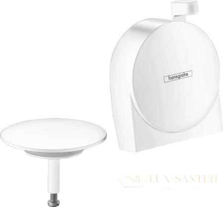 излив на ванну hansgrohe exafill s с набором для слива и перелива (внешняя часть) матовый белый (58117700)