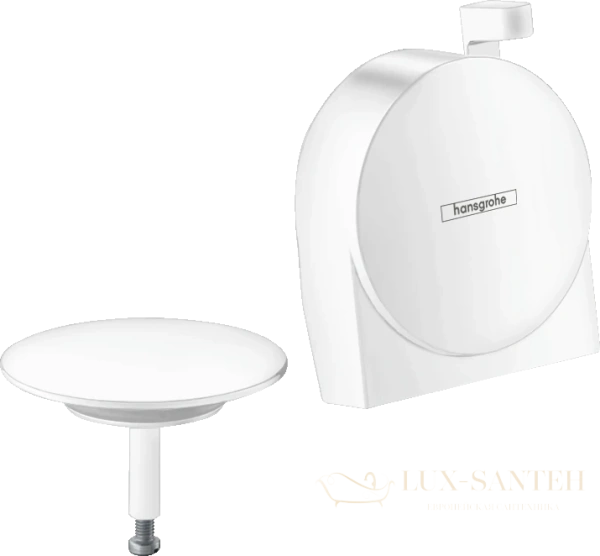 излив на ванну hansgrohe exafill s с набором для слива и перелива (внешняя часть) матовый белый (58117700)