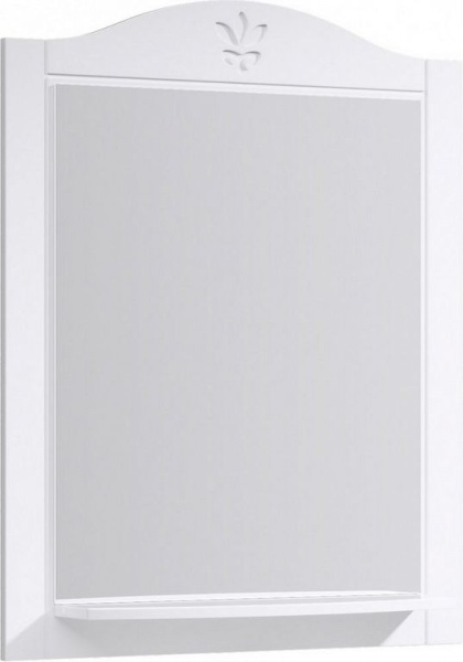 зеркало с полкой aqwella франческа-75, fr0207, цвет белый