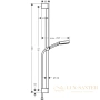 душевой гарнитур hansgrohe pulsify relaxation 105 3jet 24171000 ecosmart, хром