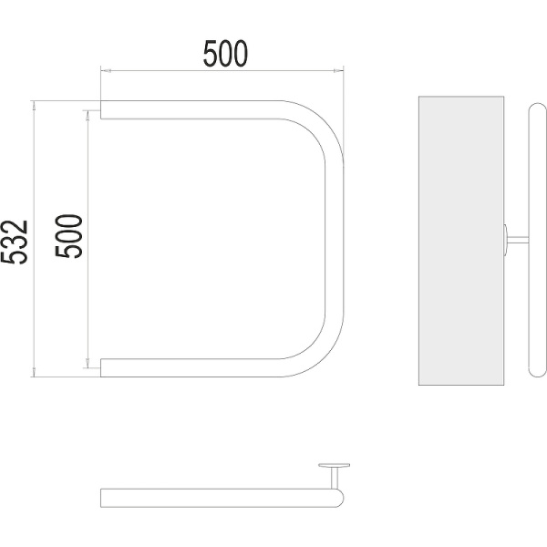 полотенцесушитель водяной terminus п-образный 4620768881374 50x50