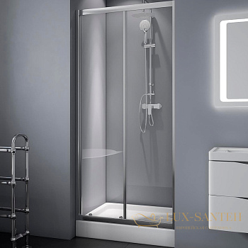 душевая дверь belbagno due due-bf-1-120-c-cr 120 см профиль хром, стекло прозрачное 