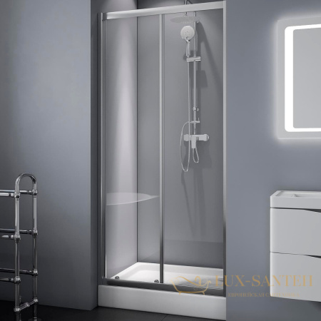 душевая дверь belbagno due due-bf-1-130-c-cr 130 см профиль хром, стекло прозрачное 