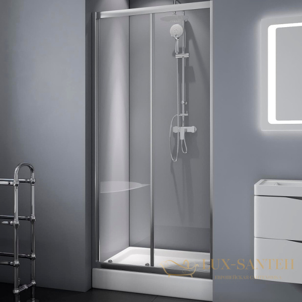 душевая дверь belbagno due due-bf-1-120-c-cr 120 см профиль хром, стекло прозрачное 