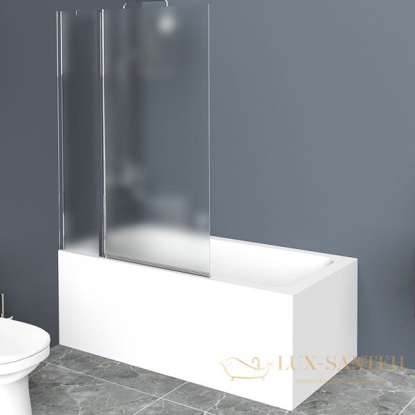 шторка на ванну belbagno uno uno-v-11-90/150-p-cr профиль хром, стекло рифленое