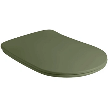 сиденье kerasan nolita 539111 для унитаза с микролифтом, зеленый матовый