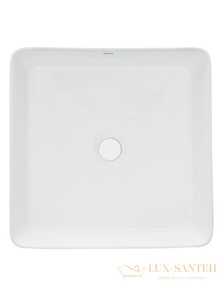раковина накладная aquame aqm5008, 400*400 мм, белый глянцевый
