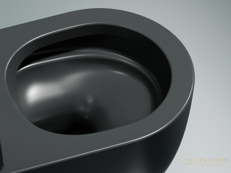 унитаз подвесной ceramica nova modena cn6063mdh безободковый, с сиденьем микролифт, антарцит темный матовый