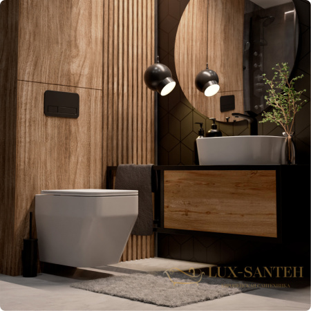 унитаз подвесной безободковый aquame aqm2009, с быстросъемным сиденьем softclose, белый глянцевый