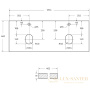 столешница под раковину belbagno ek-120-2-bl 120 см, bianco lucido