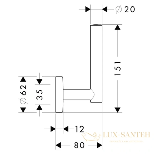 держатель бумаги hansgrohe logis 40517000