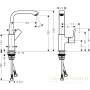 смеситель для раковины hansgrohe metris 31187000 с поворотным изливом и сливным клапаном push-open