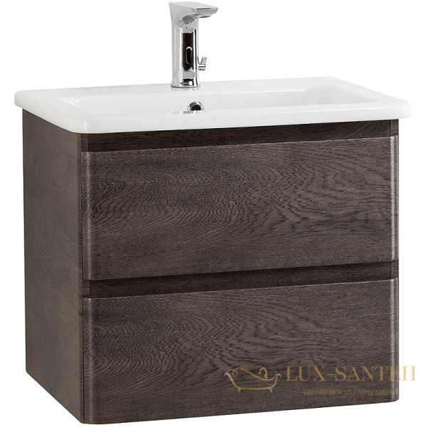 тумба под раковину belbagno albano-cer albano-cer-500-2c-so-rng 50 см подвесная, robere nature grigio