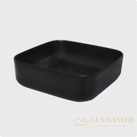 раковина накладная aquame aqm5011mb, 390*390 мм, черный матовый