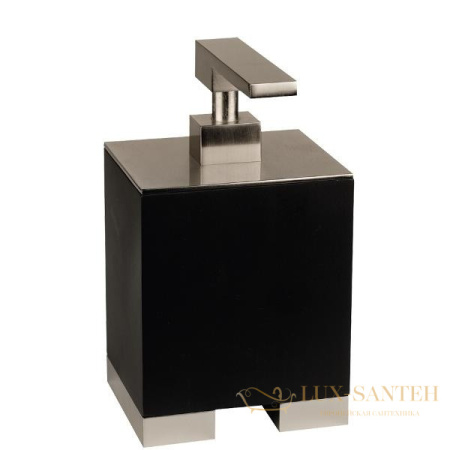 дозатор gessi rettangolo 20838 031, хром/черный