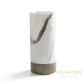 стакан для зубных щеток настольный 3sc apuana 2.0, ap03ank, мрамор/никель сатинированный полированный