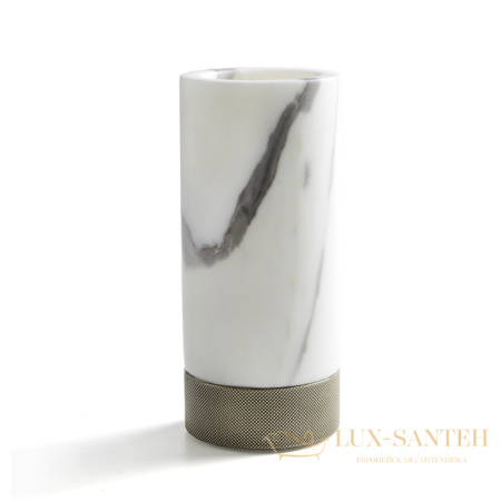 стакан для зубных щеток настольный 3sc apuana 2.0, ap03ank, мрамор/никель сатинированный полированный