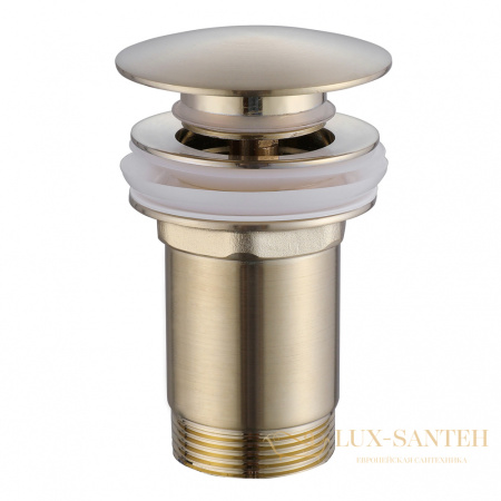 донный клапан abber af0010g с переливом, золото матовое