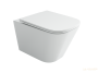 унитаз подвесной ceramica nova union, cn4009t, смыв торнадо, безободковый, с сиденьем микролифт, белый