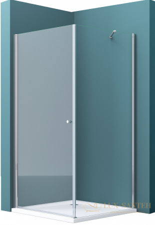 душевой уголок belbagno etna etna-a-1-100-c-cr 100х100 см профиль хром, стекло прозрачное 