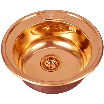 кухонная мойка seaman eco wien swt-490-copper polish.a, медь
