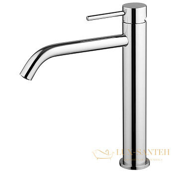 смеситель для раковины fima carlo frattini spillo up, f3031lxssn, никель брашированный