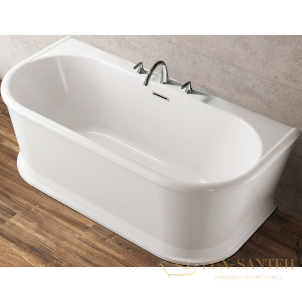 акриловая ванна belbagno bb408-1500-800 150х80 без гидромассажа, белый